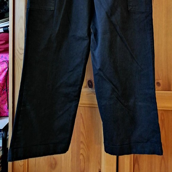 H&M Black high rise belted pants sz 30 sz L - Picture 4 of 8